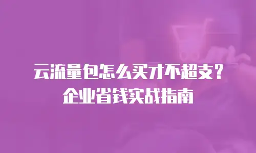 云流量包怎么买才不超支？企业省钱实战指南
