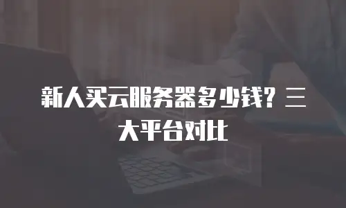 新人买云服务器多少钱？三大平台对比