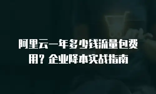 阿里云一年多少钱流量包费用？企业降本实战指南