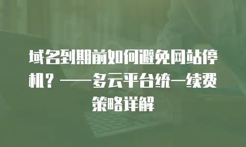 域名到期前如何避免网站停机？&mdash;&mdash;多云平台统一续费策略详解