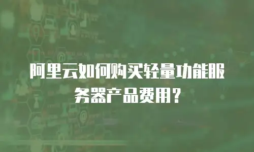 阿里云如何购买轻量功能服务器产品费用？