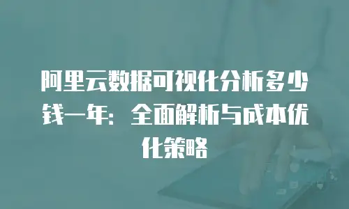 阿里云数据可视化分析多少钱一年：全面解析与成本优化策略