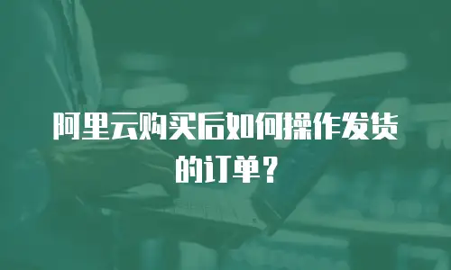 阿里云购买后如何操作发货的订单？