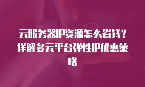 云服务器IP资源怎么省钱？详解多云平台弹性IP优惠策略