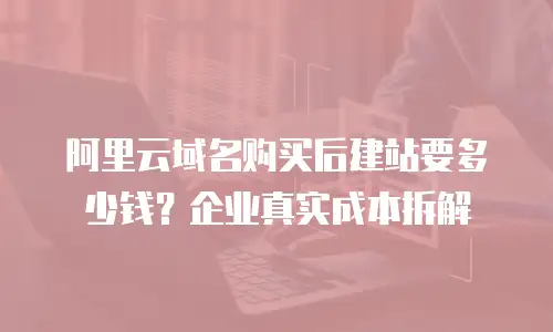 阿里云域名购买后建站要多少钱？企业真实成本拆解