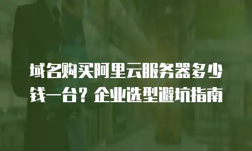 域名购买阿里云服务器多少钱一台？企业选型避坑指南