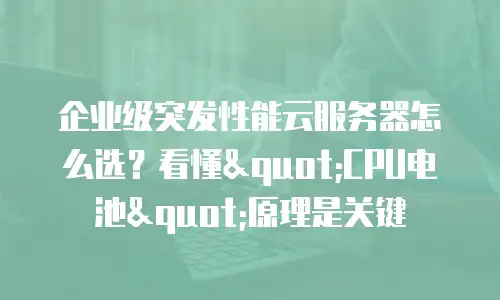 企业级突发性能云服务器怎么选？看懂