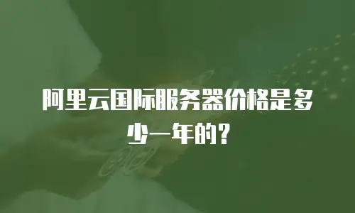 阿里云国际服务器价格是多少一年的？