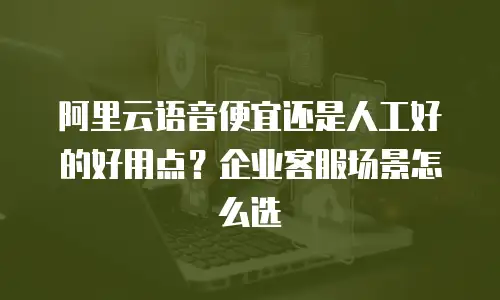 阿里云语音便宜还是人工好的好用点？企业客服场景怎么选