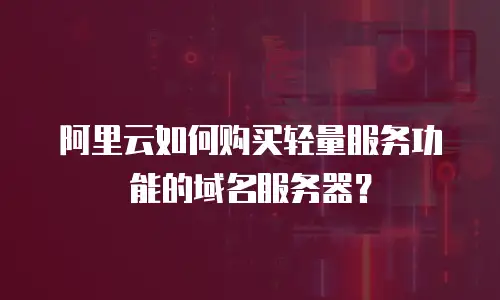 阿里云如何购买轻量服务功能的域名服务器？