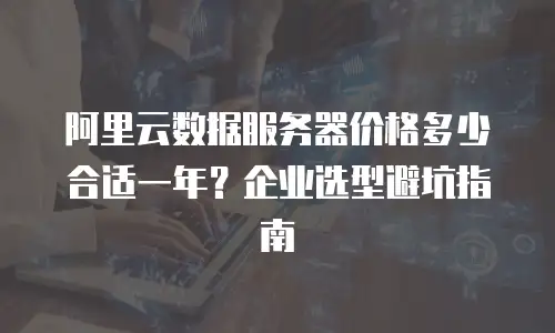 阿里云数据服务器价格多少合适一年？企业选型避坑指南