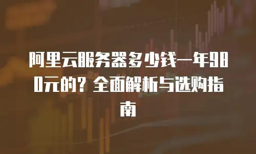 阿里云服务器多少钱一年980元的？全面解析与选购指南