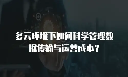 多云环境下如何科学管理数据传输与运营成本？