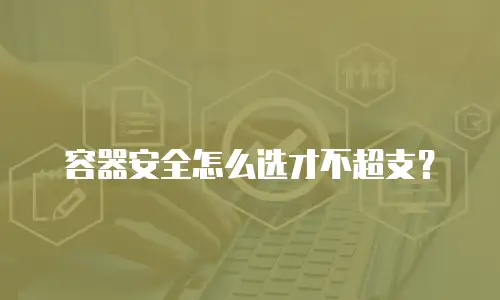 容器安全怎么选才不超支？