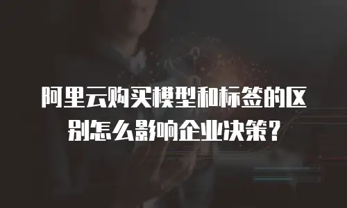 阿里云购买模型和标签的区别怎么影响企业决策？