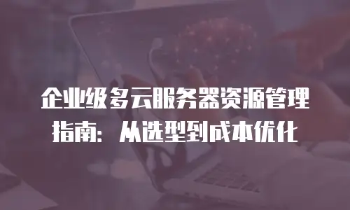 企业级多云服务器资源管理指南：从选型到成本优化