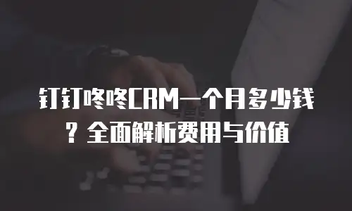 钉钉咚咚CRM一个月多少钱？全面解析费用与价值