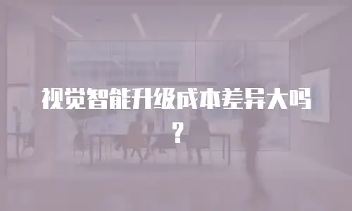视觉智能升级成本差异大吗？