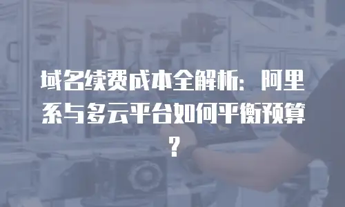 域名续费成本全解析：阿里系与多云平台如何平衡预算？