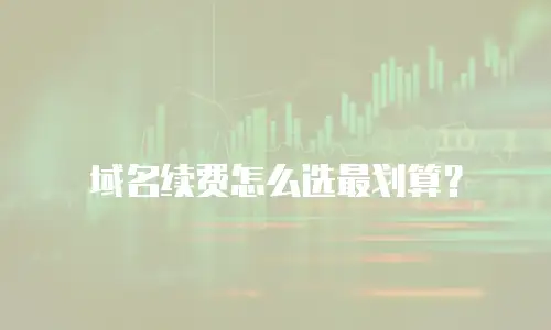 域名续费怎么选最划算？