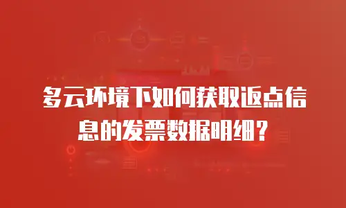 多云环境下如何获取返点信息的发票数据明细？