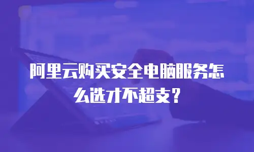 阿里云购买安全电脑服务怎么选才不超支？