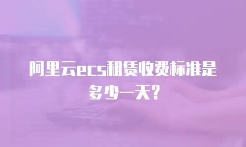 阿里云ecs租赁收费标准是多少一天？
