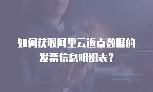 如何获取阿里云返点数据的发票信息明细表？