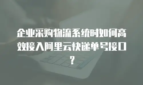 企业采购物流系统时如何高效接入阿里云快递单号接口？