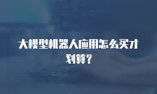 大模型机器人应用怎么买才划算？