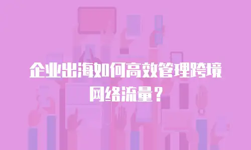 企业出海如何高效管理跨境网络流量？