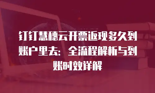 钉钉慧穗云开票返现多久到账户里去：全流程解析与到账时效详解