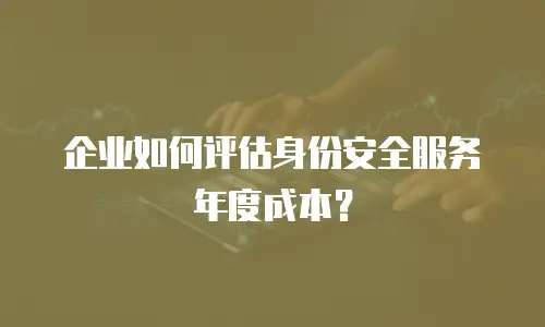 企业如何评估身份安全服务年度成本？
