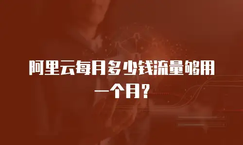 阿里云每月多少钱流量够用一个月？