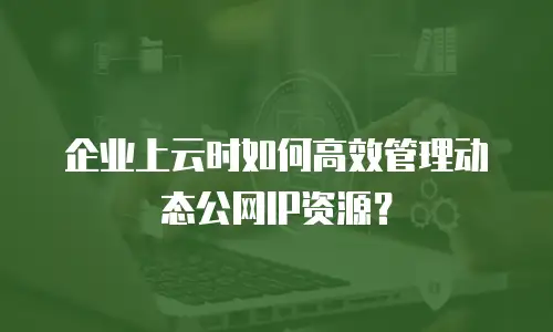 企业上云时如何高效管理动态公网IP资源？
