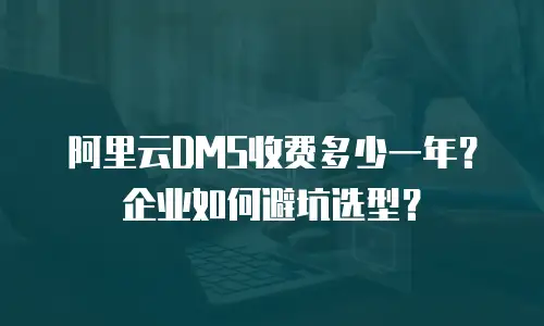 阿里云DMS收费多少一年？企业如何避坑选型？