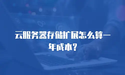云服务器存储扩展怎么算一年成本？
