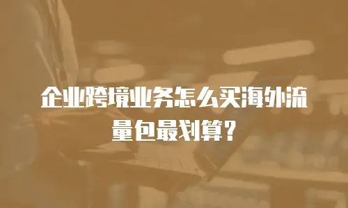 企业跨境业务怎么买海外流量包最划算？