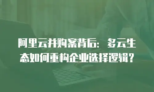阿里云并购案背后：多云生态如何重构企业选择逻辑？