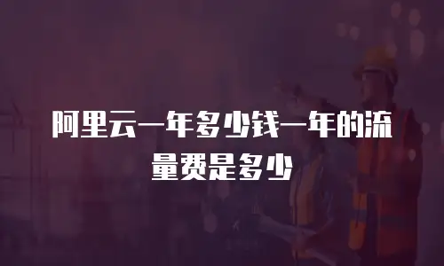 阿里云一年多少钱一年的流量费是多少