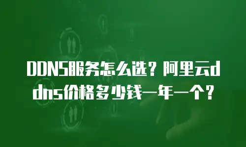 DDNS服务怎么选？阿里云ddns价格多少钱一年一个？