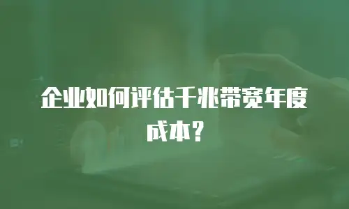 企业如何评估千兆带宽年度成本？