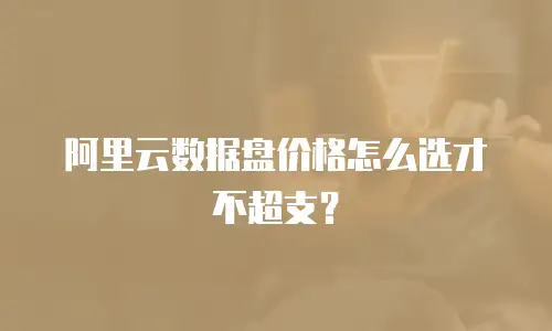 阿里云数据盘价格怎么选才不超支？