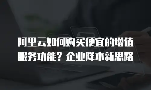 阿里云如何购买便宜的增值服务功能？企业降本新思路