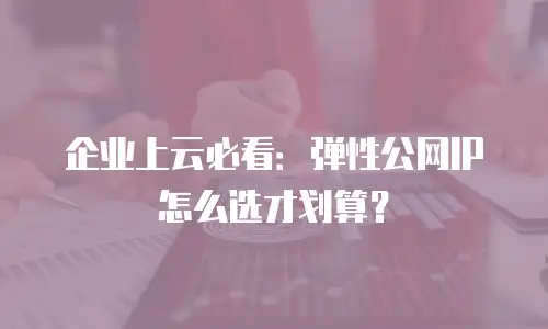 企业上云必看：弹性公网IP怎么选才划算？