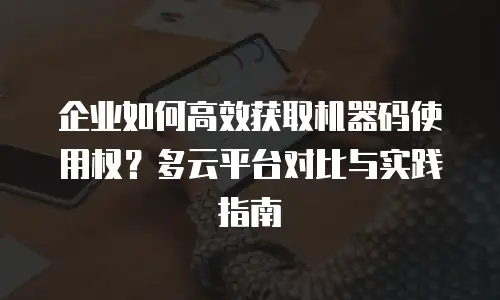 企业如何高效获取机器码使用权？多云平台对比与实践指南