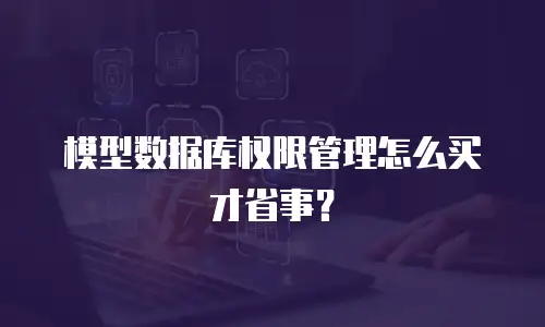 模型数据库权限管理怎么买才省事？