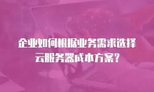 企业如何根据业务需求选择云服务器成本方案？