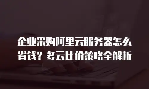 企业采购阿里云服务器怎么省钱？多云比价策略全解析