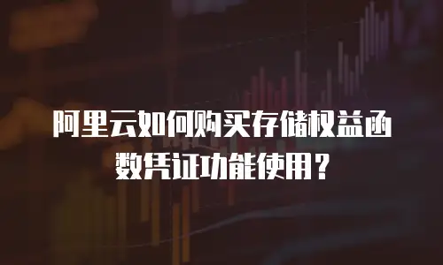阿里云如何购买存储权益函数凭证功能使用？